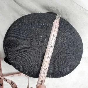 Frank Olive | Black Straw Bucket Hat / High Crown Size S Frank Olive | Accessories | Frank Olive Black Straw Bucket  main image 3